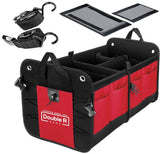 Multi Compartments Collapsible Portable Car Boot Organizer Red - Double R Bags