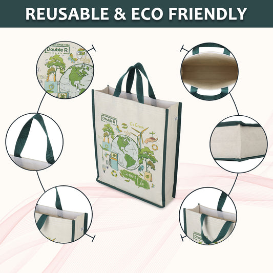 Cotton Canvas Shopping Bags for Carry Milk Grocery Fruits Vegetable Bag