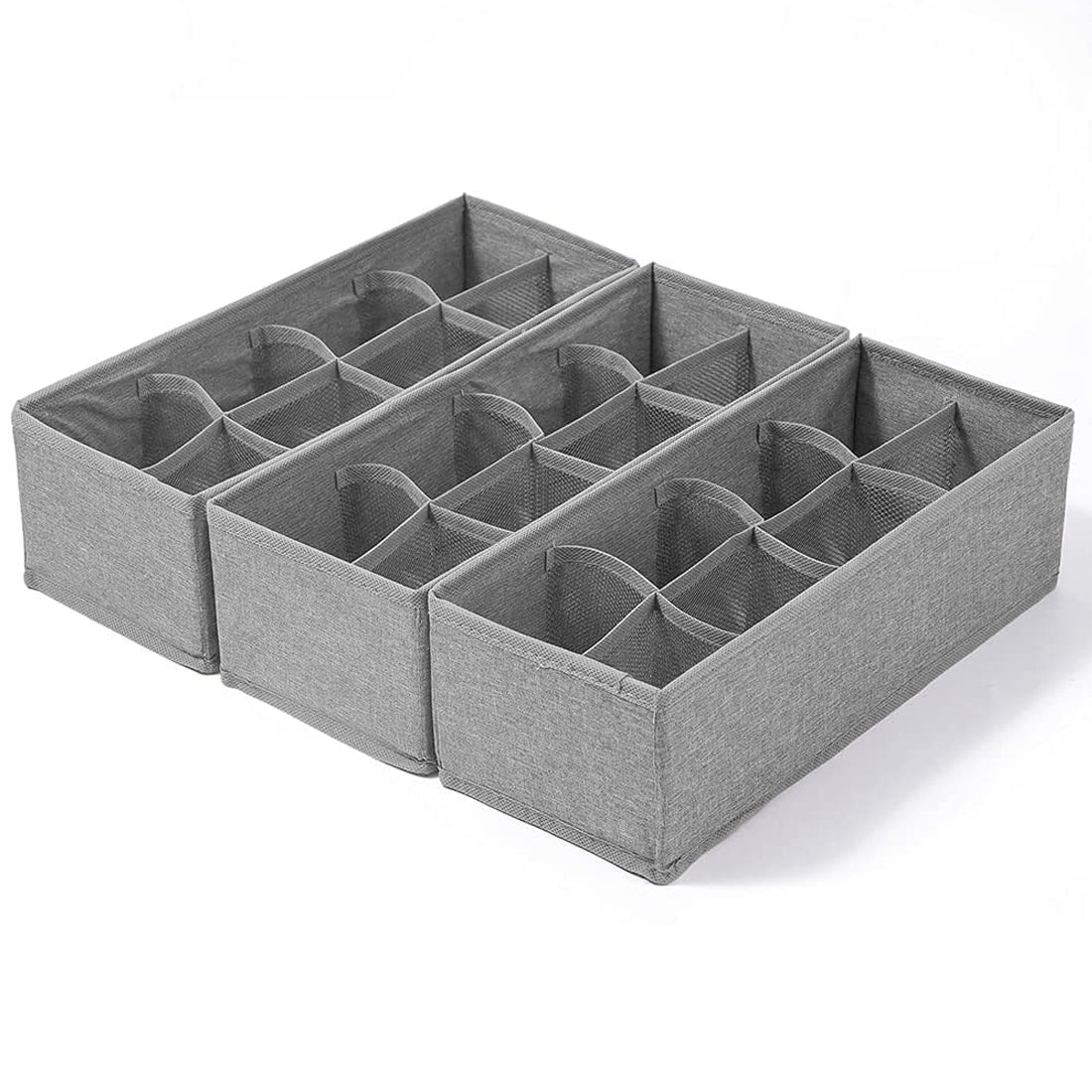 Rectangular Collapsible Cabinet Closet Storage Drawer Organizer Dividers Set of 3