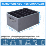 Drawer Organizer For Clothes Jeans Shirts Wardrobe Storage Pack of 1