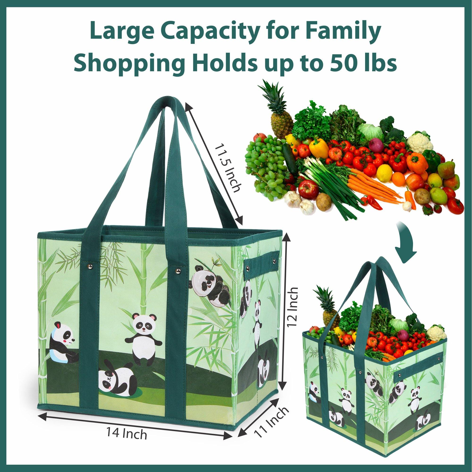 Collapsible Reusable Grocery Shopping Bags