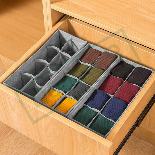 Rectangular Collapsible Cabinet Closet Storage Drawer Organizer Dividers Set of 3