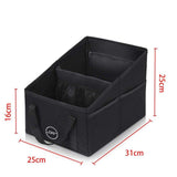 DOUBLE R BAGS Foldable Passenger Car Seat Organizer With Mesh Pockets Black - Double R Bags