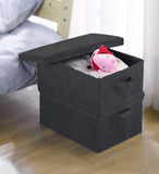 Foldable Storage Bin Box with Lid Cover