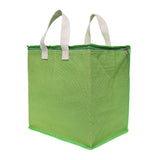 DOUBLE R BAGS Jute Shopping bags with Dual Zippers (Green) - Double R Bags