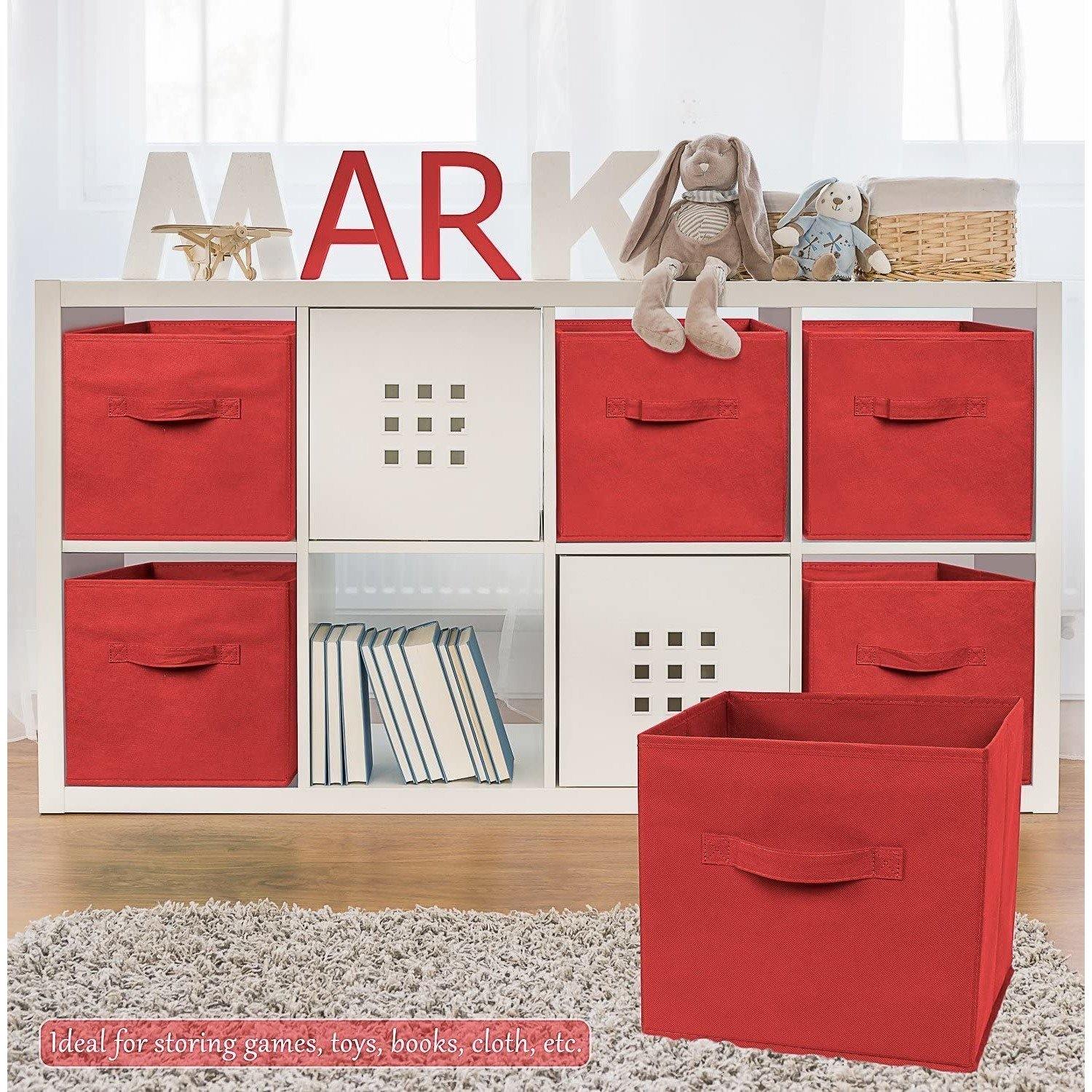 Double R Bags Storage Cubes Non-woven Fabric Storage Bins | Cube Storage Bins for Home and Office Medium 1 - Double R Bags