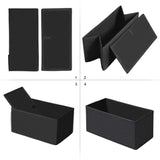 DOUBLE R BAGS No Smell Foldable Cloth Storage Cube with Drawers for Underwear Bras Socks Ties Scarves Set of 6 (Black) - Double R Bags