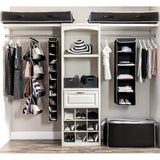 Double R Bags Hanging Shoe Organizer for Closet with Side Mesh Pockets 10 Shelf Pack Of 1 Black - Double R Bags