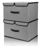 Foldable Rectangular Stackable Storage Bins/Closet Organizer (Pack of 2)