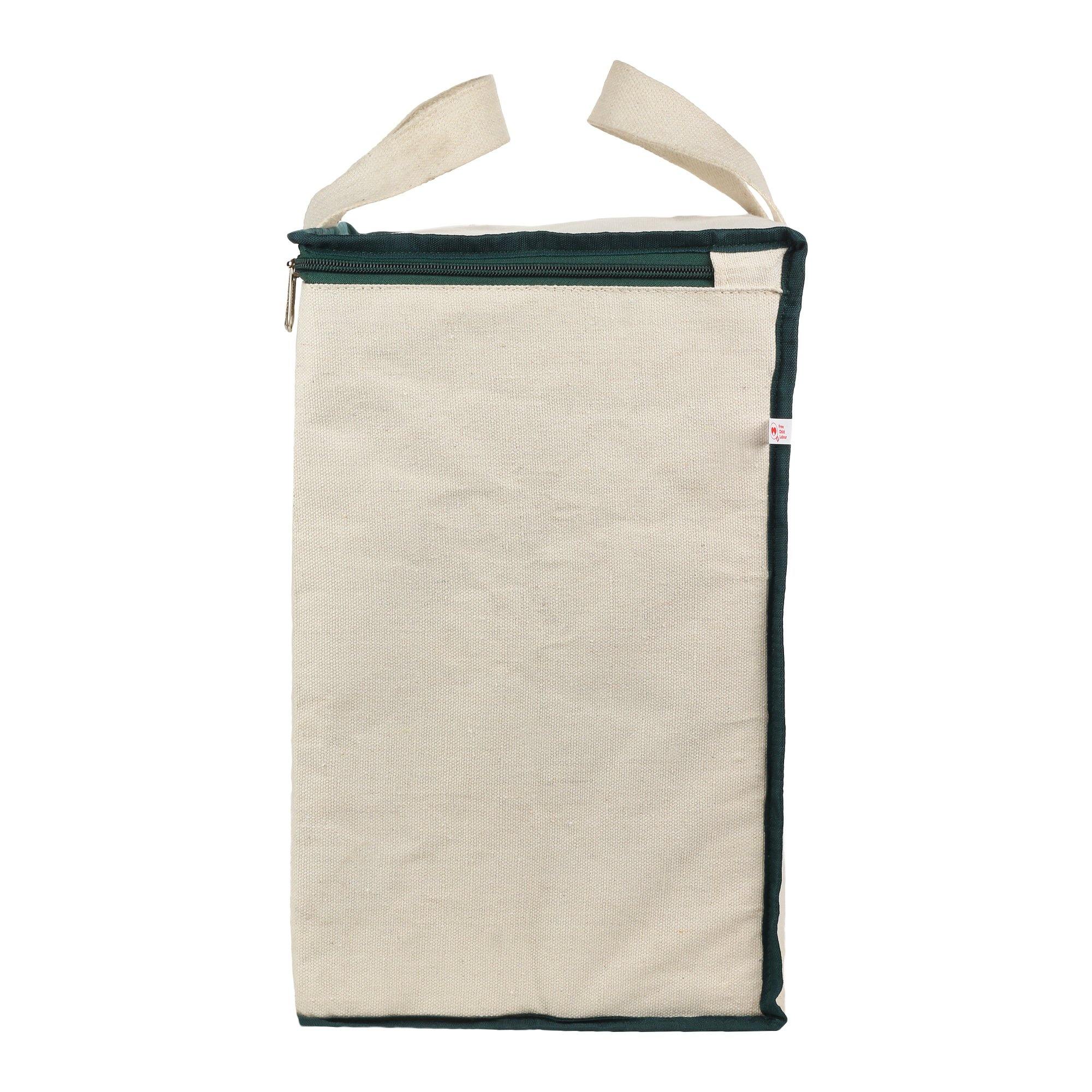 Canvas Bag with Cotton Handles and Covers Zip Bags