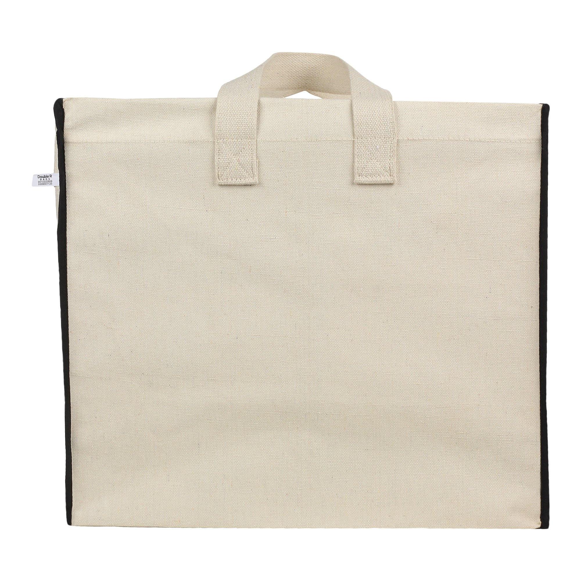 Canvas Bag with Cotton Handles and Covers Zip Bags