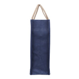 Jute Grocery Shopping Bags for Carry Milk Fruits Vegetable with Reinforced Handles (Pack of 2)