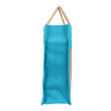 Jute Grocery Shopping Bags for Carry Milk Fruits Vegetable with Reinforced Handles (Pack of 2)