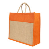Jute Grocery Shopping Bags for Carry Milk Fruits Vegetable with Reinforced Handles With Zipper (Pack of 2)