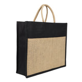 Jute Grocery Shopping Bags for Carry Milk Fruits Vegetable with Reinforced Handles With Zipper (Pack of 2)