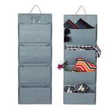 Collapsible Fabric 4-Layered Pocket Wall Door Cloth Wardrobe Hanging